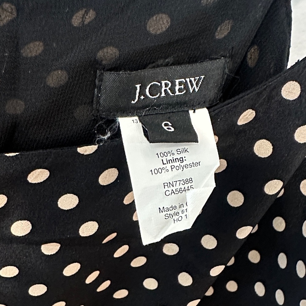 J. Crew Black and White Spotted Mini Dress - Picture 2 of 4